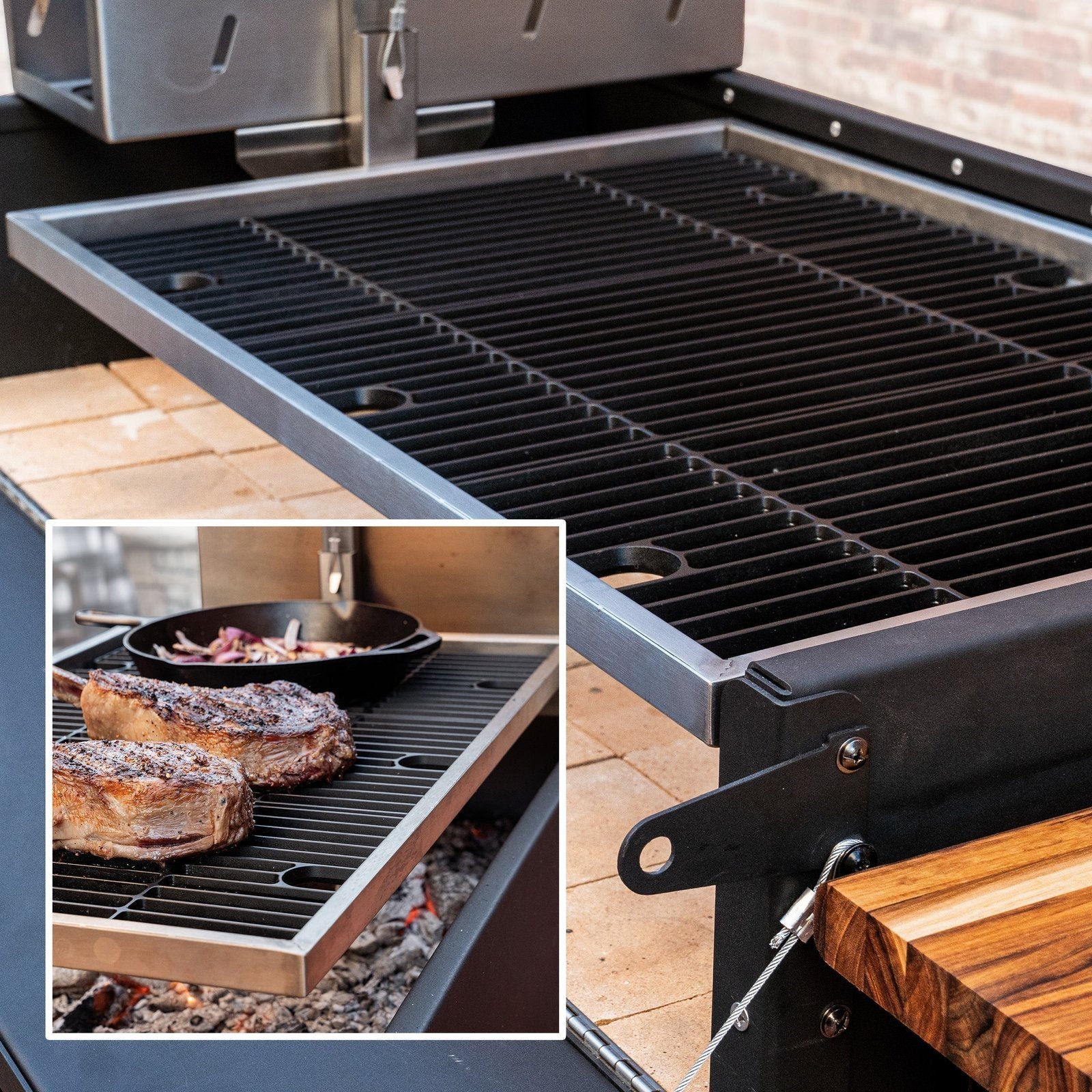 Premium Argentine/Santa Maria BBQ Grill with Wood Fire and Charcoal Grill - Image 8
