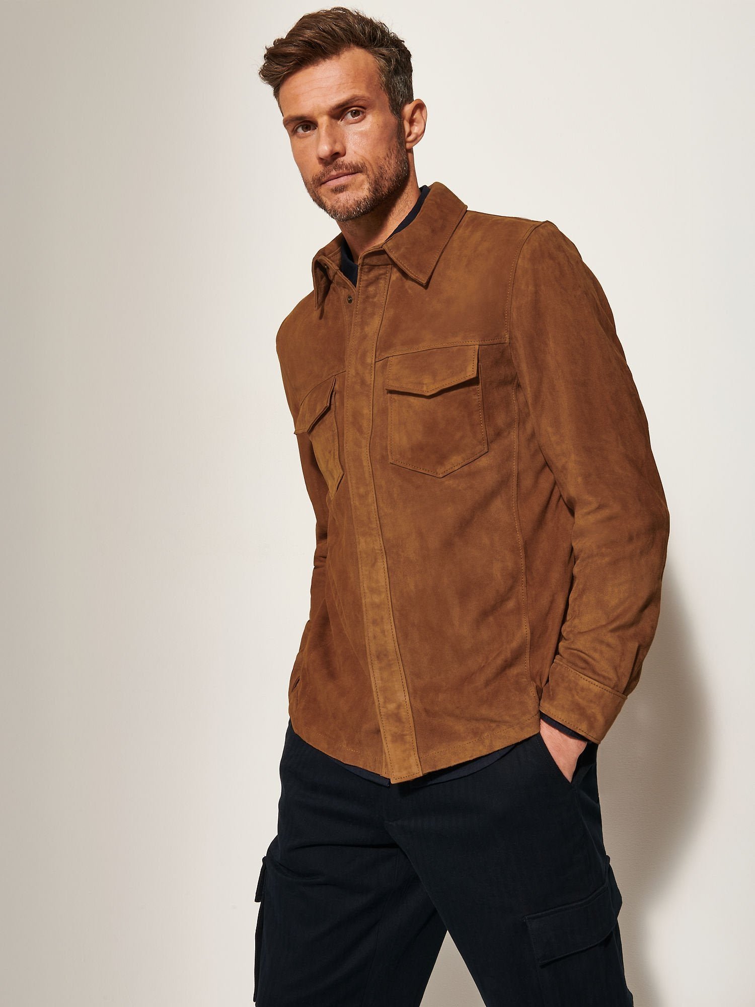Noah Suede Leather Shirt Jacket - Image 3
