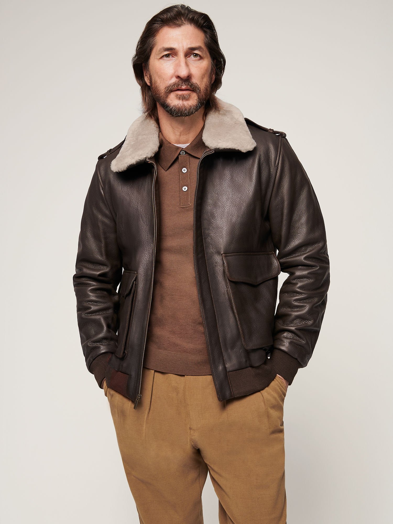 Curtis Leather A-2 Bomber Jacket
