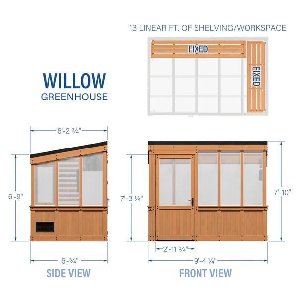 9×6 Willow Greenhouse - Image 28