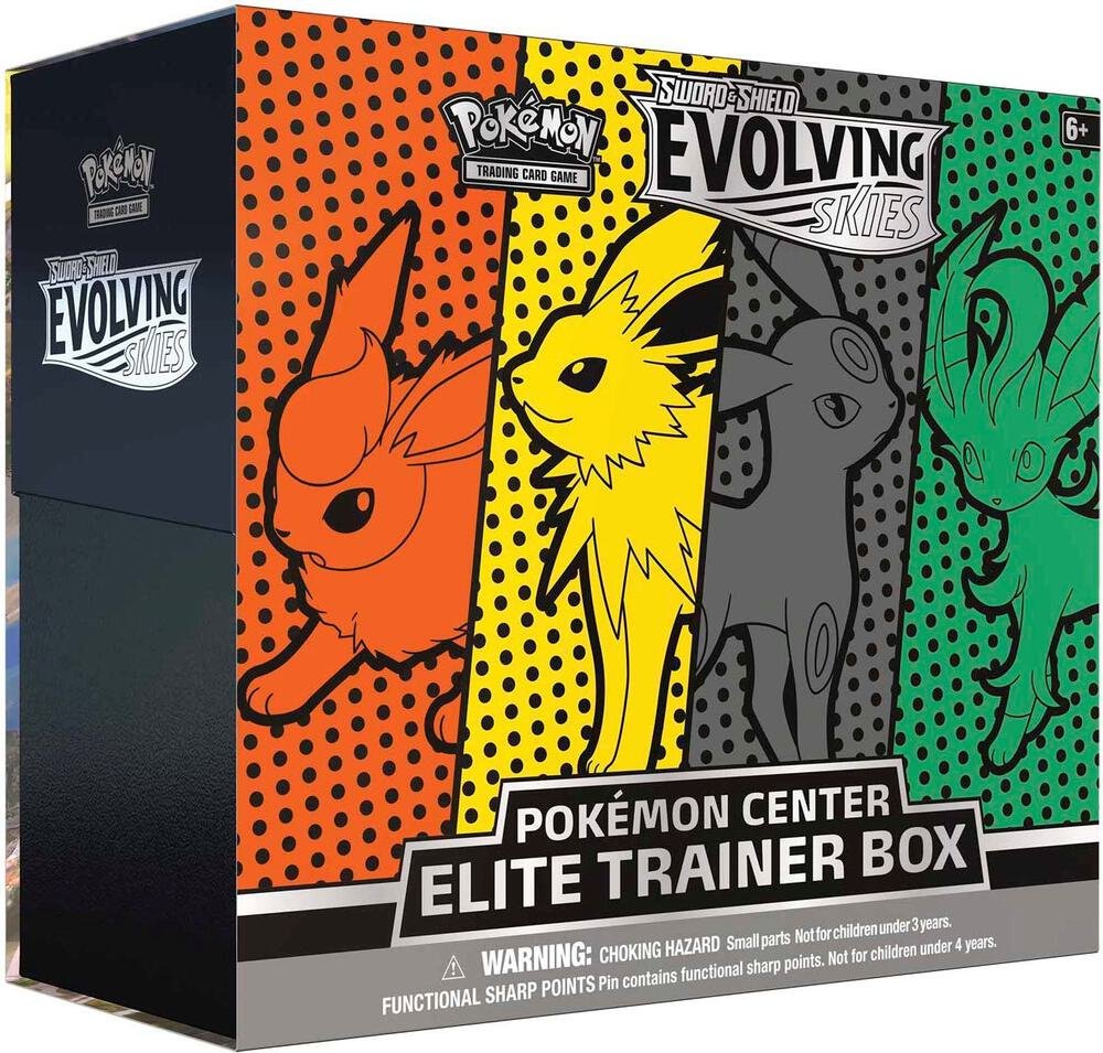 Evolving Skies Pokemon Center Elite Trainer Box [Jolteon/Flareon/Umbreon/Leafeon] (Exclusive) – SWSH07: Evolving Skies (SWSH07)