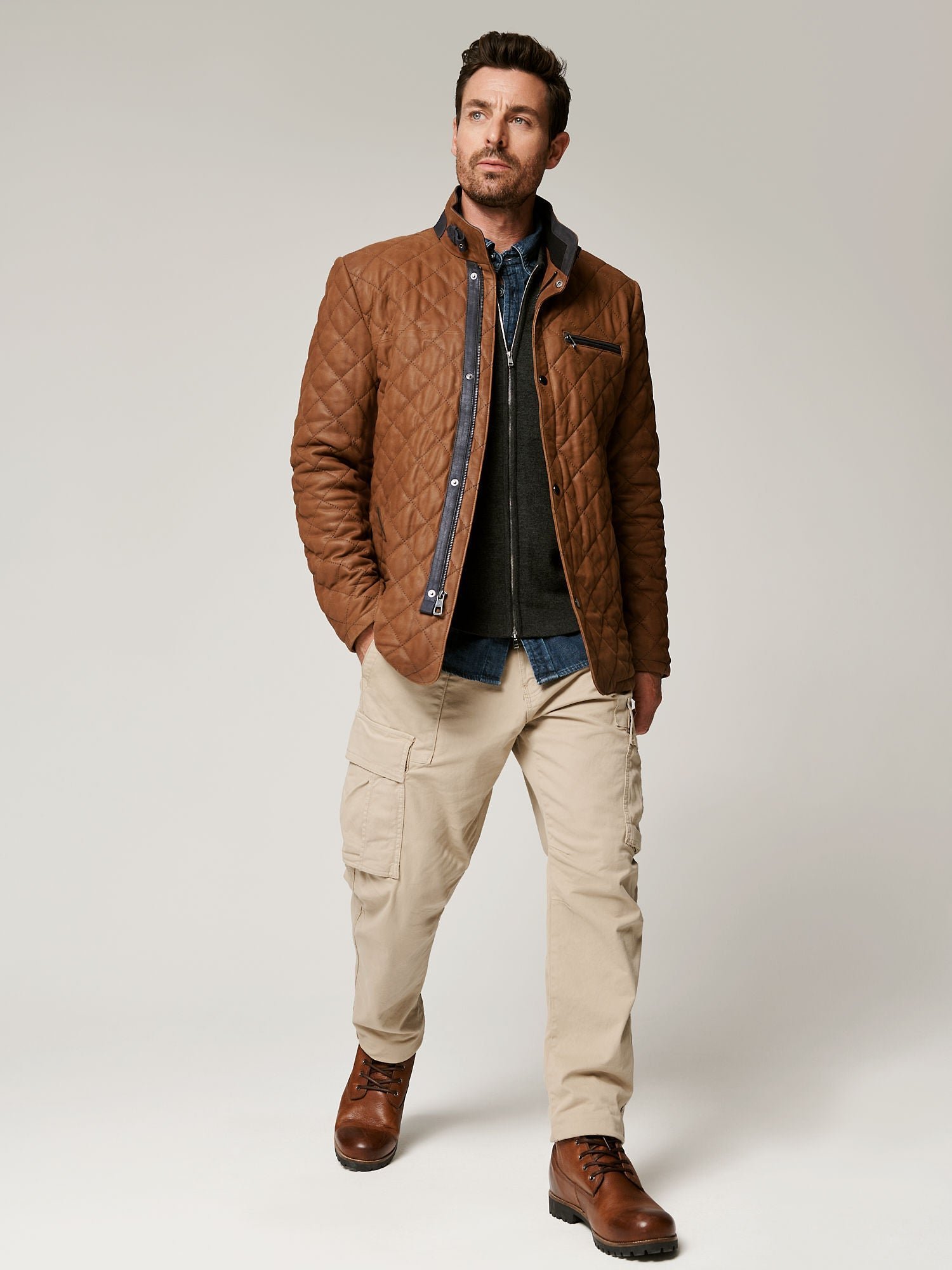 Christopher Quilted Leather Jacket - Image 3