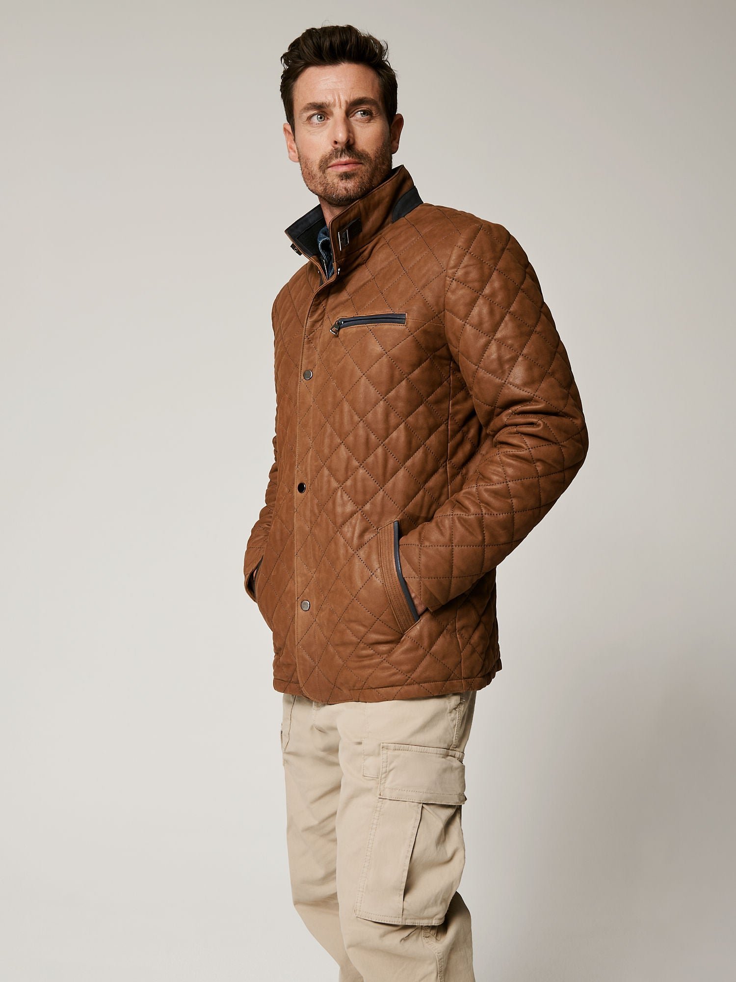 Christopher Quilted Leather Jacket - Image 4