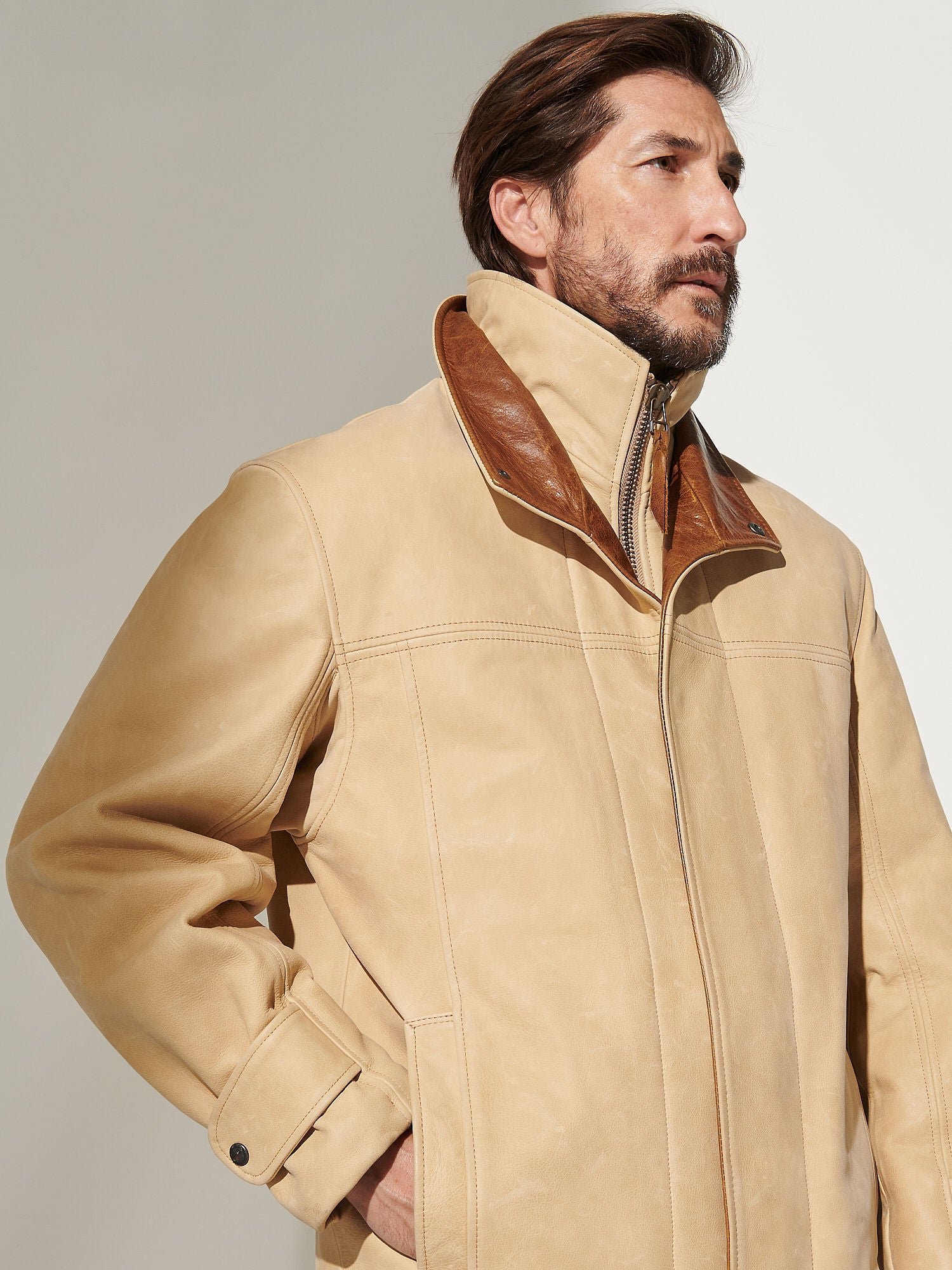 Jack Frost Palomino Edition Leather Coat with Shearling Lining - Image 5