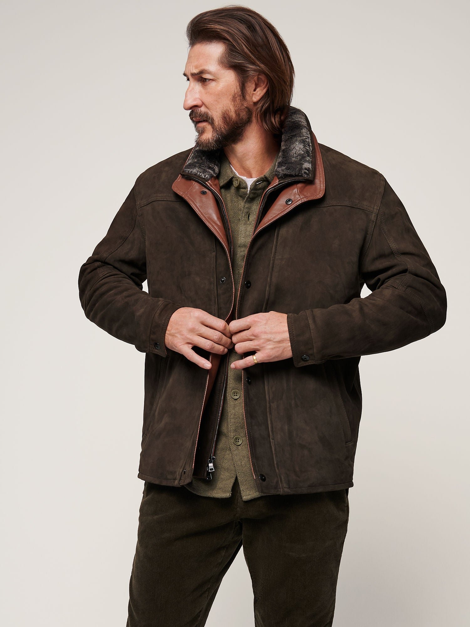 James Buffed Leather Jacket - Image 9