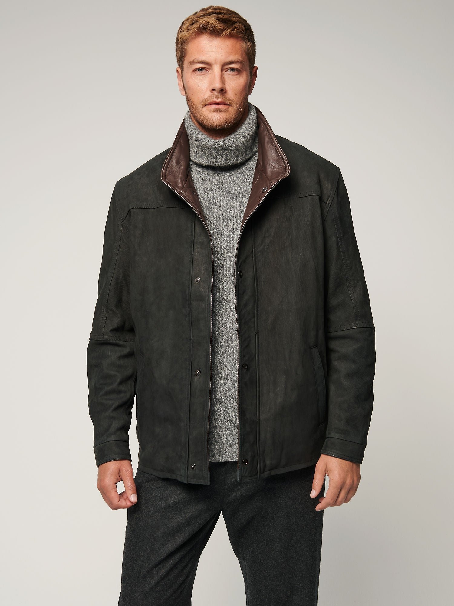 James Buffed Leather Jacket - Image 3