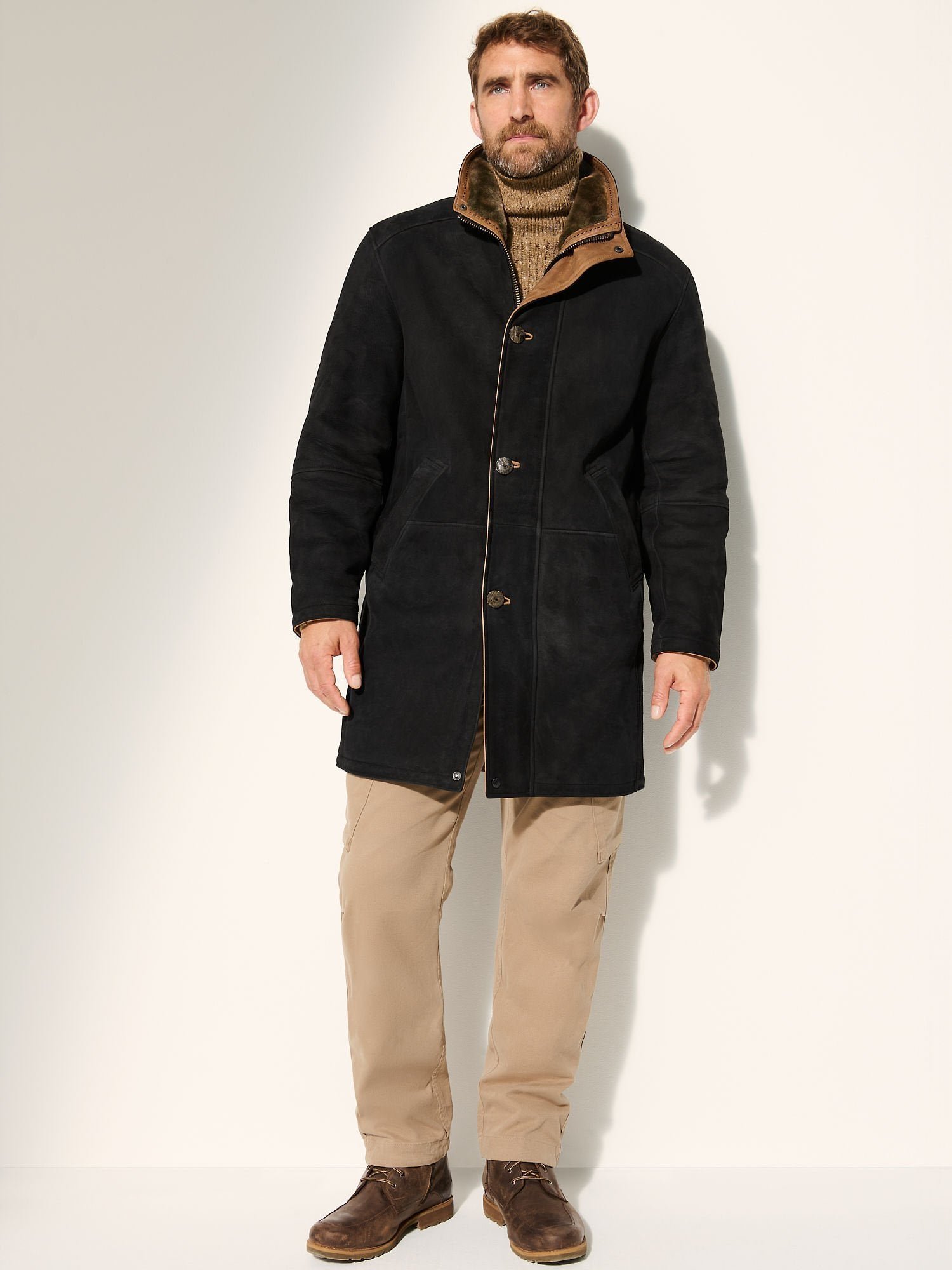 McKinley Black Sheepskin Coat - Image 5