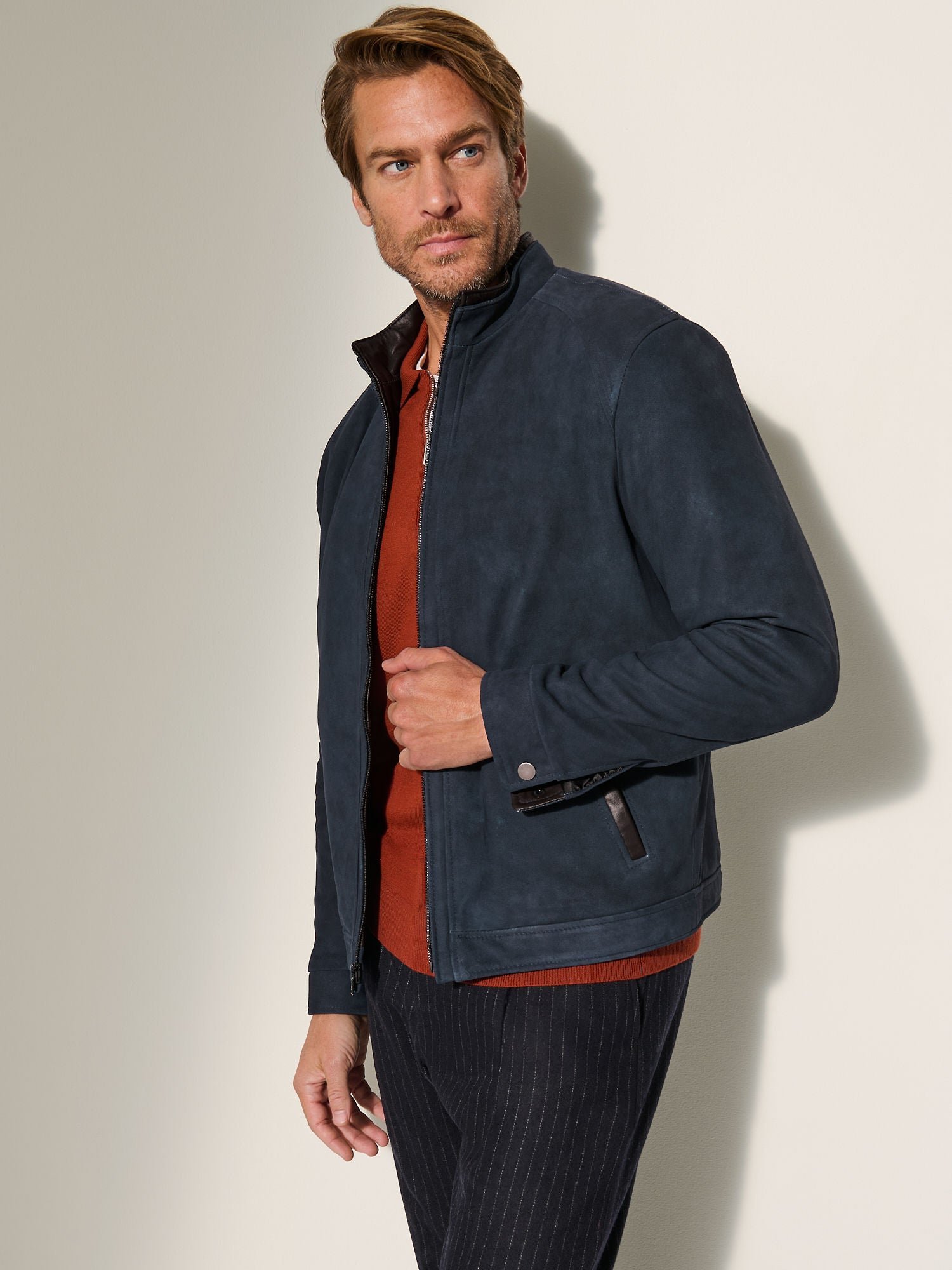 Zachary Distressed Leather Jacket - Image 7