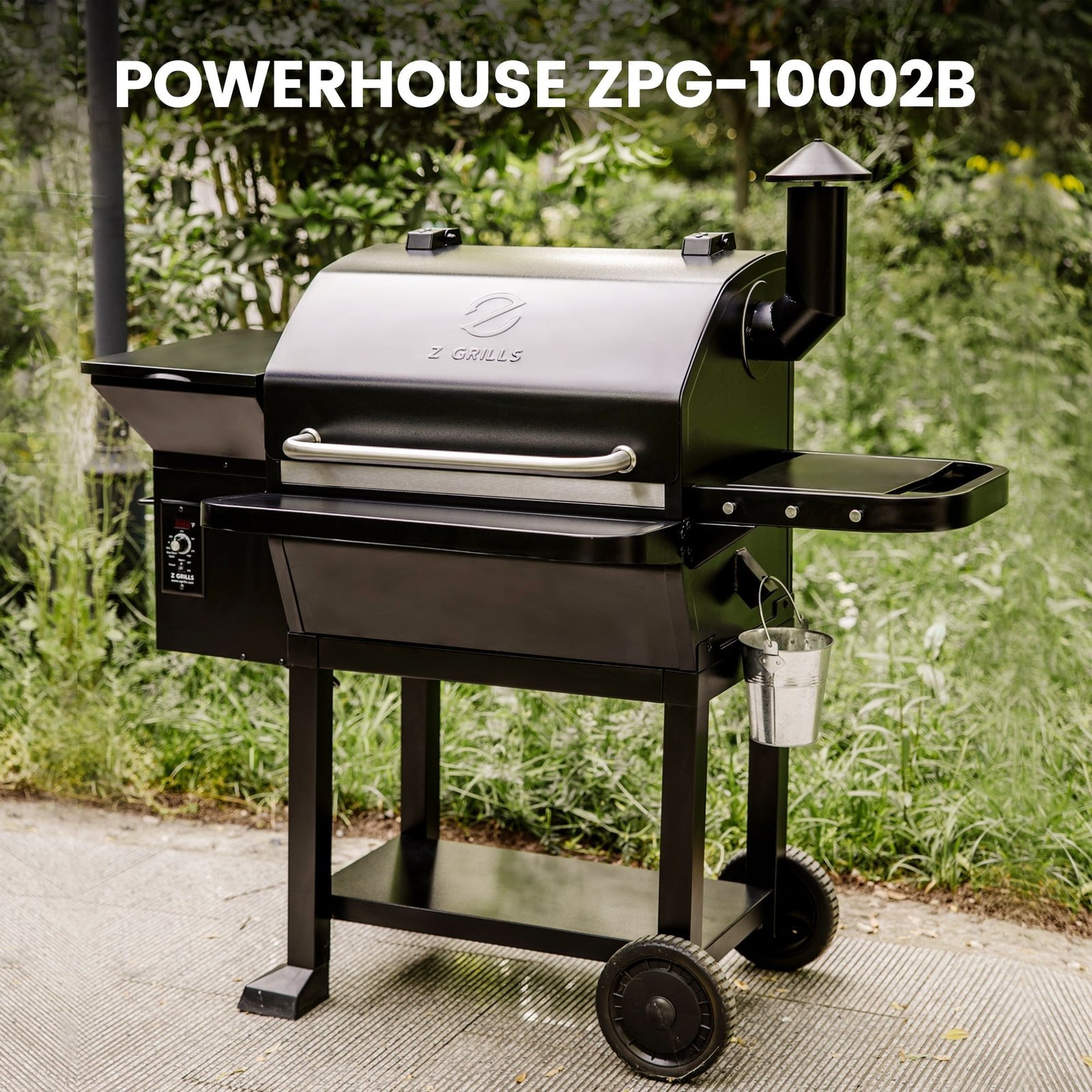 Z GRILLS Powerhouse 1056 sq.in Black Pellet Grill & Smoker 10002B with PID Controller, Foldable Front Shelf and Rain Cover - Image 10