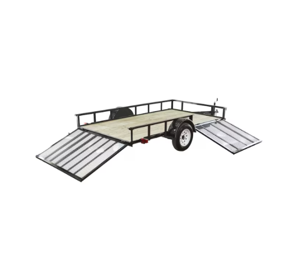 Carry-On Trailer 6-ft x 12-ft Treated Lumber Utility Trailer with Ramp Gate - Image 2