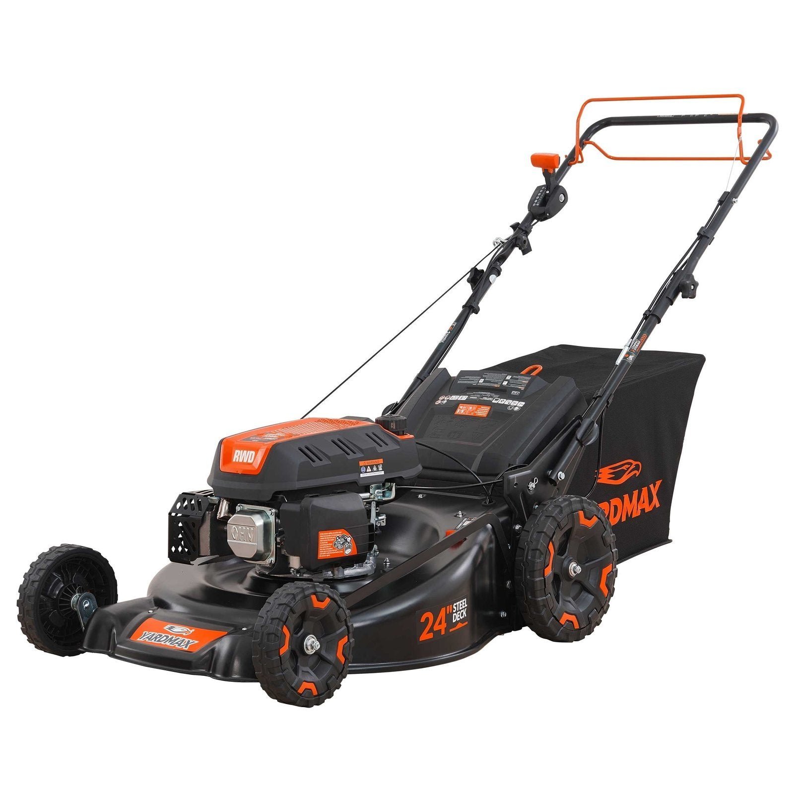 24 in. 201 cc SELECT PACE 6 Speed CVT High Wheel RWD 3-in-1 Gas Walk Behind Self Propelled Lawn Mower W/ Recoil Start - Image 13