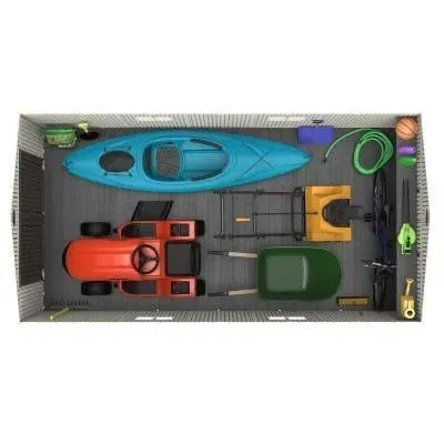 Lifetime Storage Shed: lifetime Garden Building Shed – 15′ X 8′ – Gray - Image 4