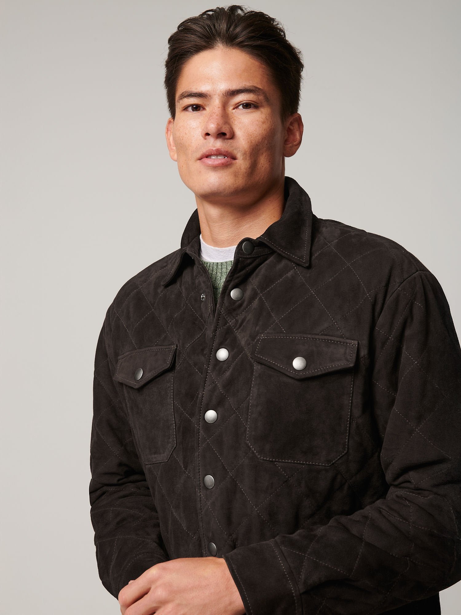 Hawkeye Suede Leather Shirt Jacket