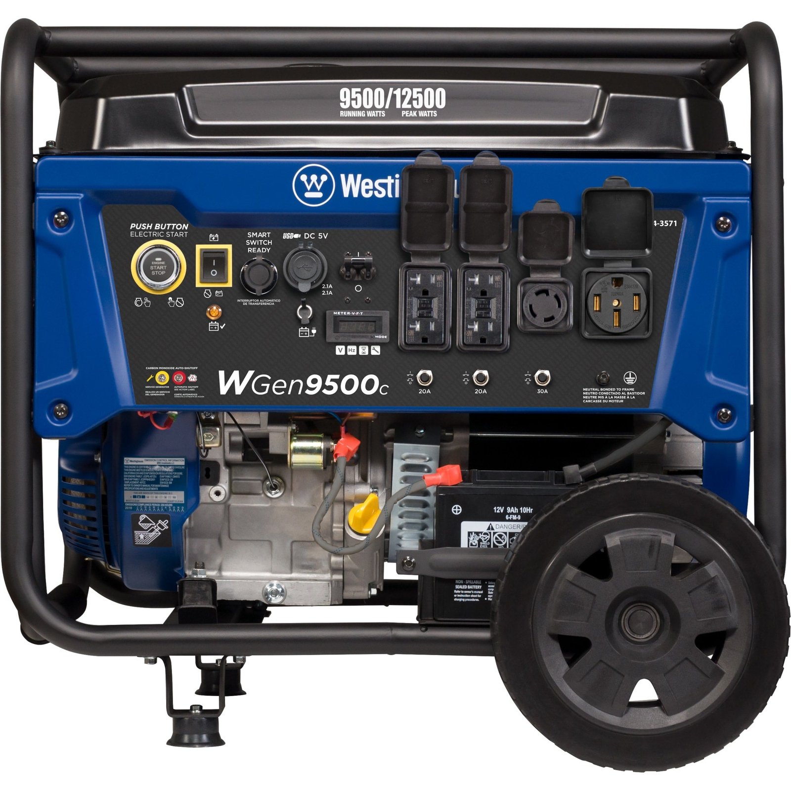 Westinghouse WGen9500c Remote Electric Start 9500-Watt Single Fuel (Gasoline) Portable Generator WGEN9500C - Image 8