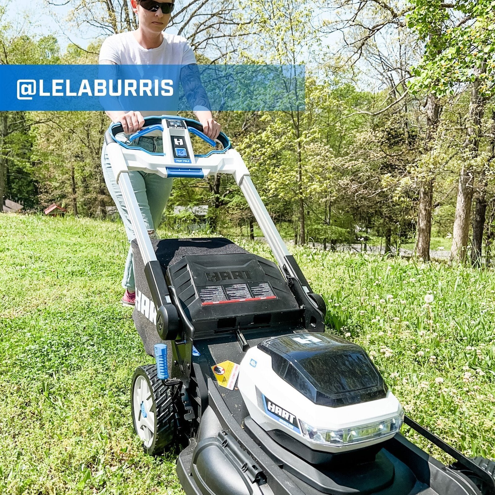 HART 40-Volt 21-inch Supercharge 3-in-1 Self-Propelled Mower Kit, (2) 6.0Ah Lithium-Ion Batteries - Image 14