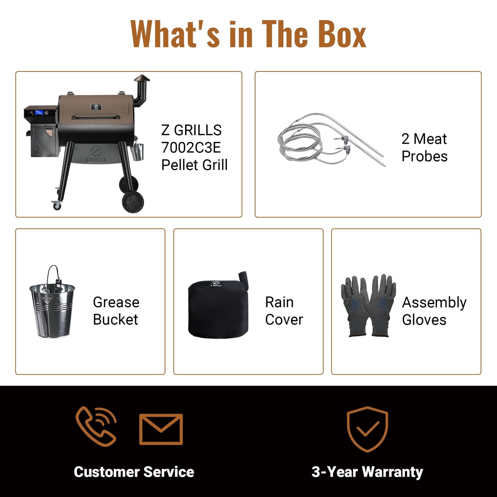 Z GRILLS Backyard Warrior 697 sq.in 8-in-1 Wood Pellet Grill Smoker with PID V3.0 Technology, LCD Screen, Meat Probes and Rain Cover - Image 19