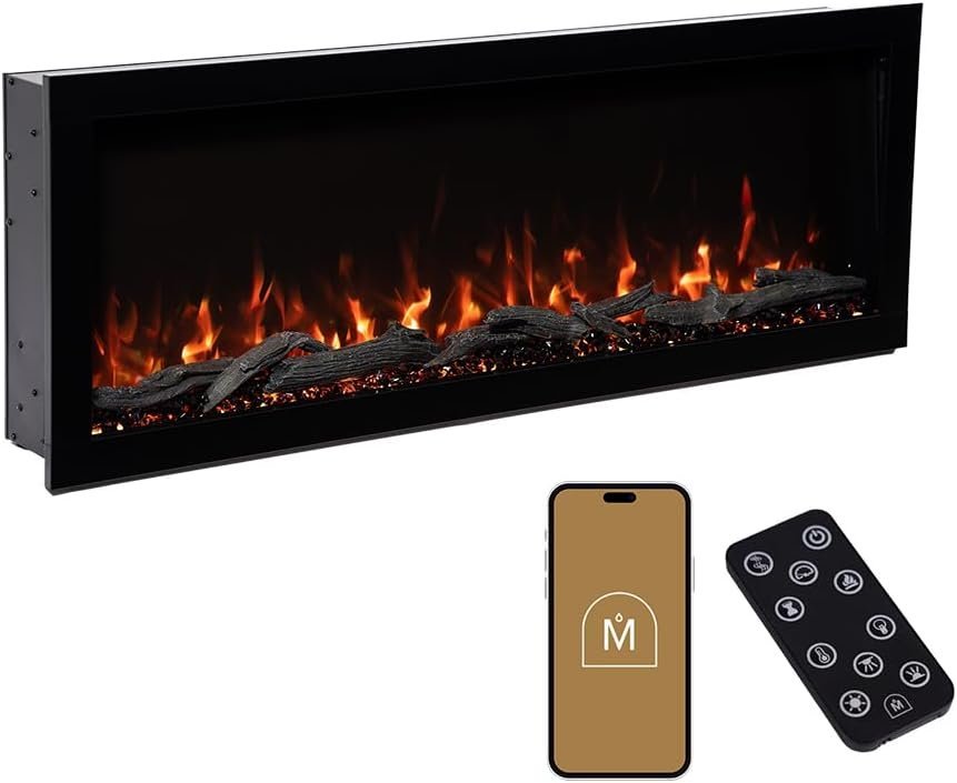 Modern Ember Highmark 60-Inch Smart Linear Electric Fireplace, WiFi & 10-Color Flames - Image 26