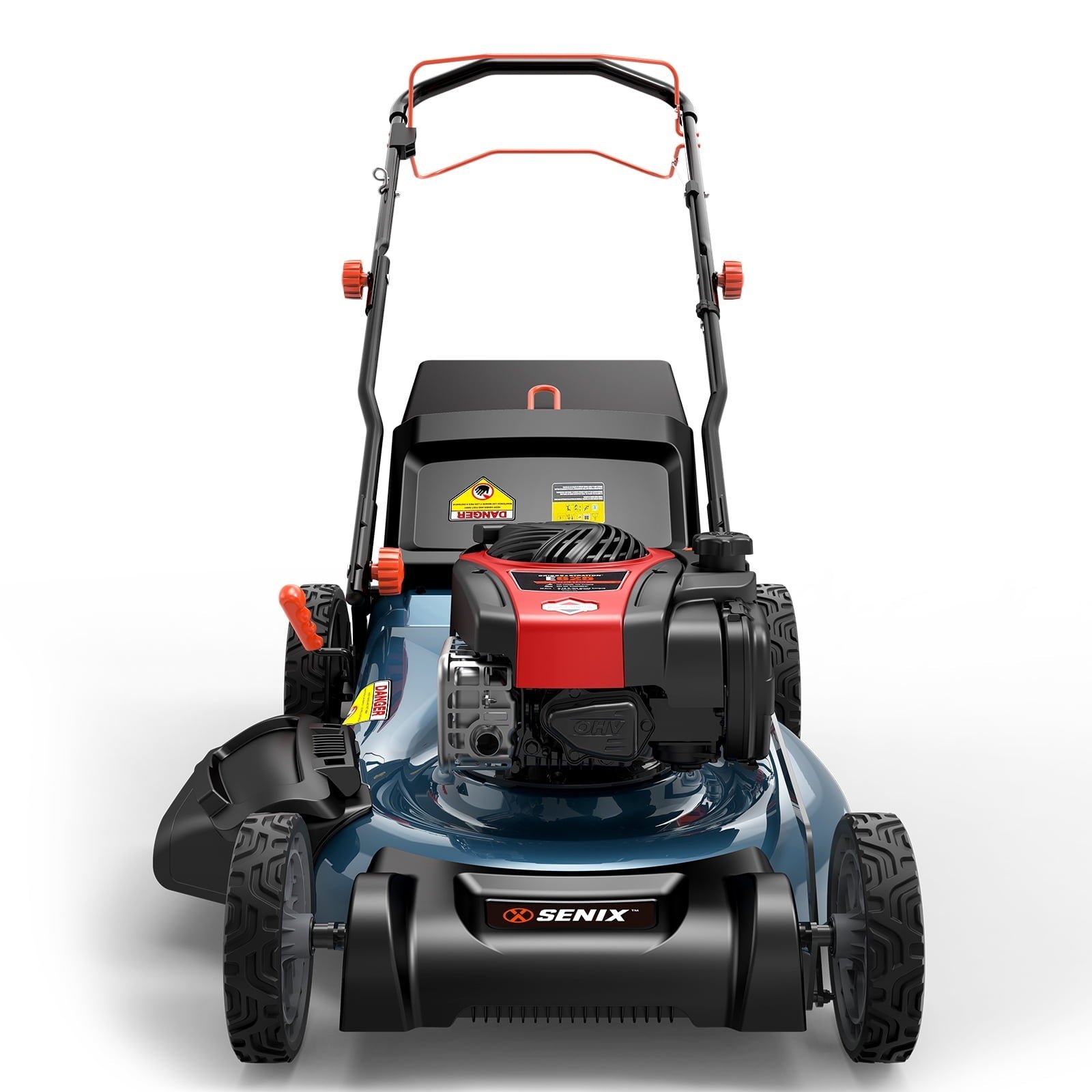 SENIX Self-Propelled Gas Lawn Mower, 22in Cutting Blade / 23in Cutting Deck, 150 cc 4-Cycle Made in Briggs & Stratton Engine , 3-In-1, 6-Position Adjustment, 11in Rear Wheels, LSSG-H3 - Image 14
