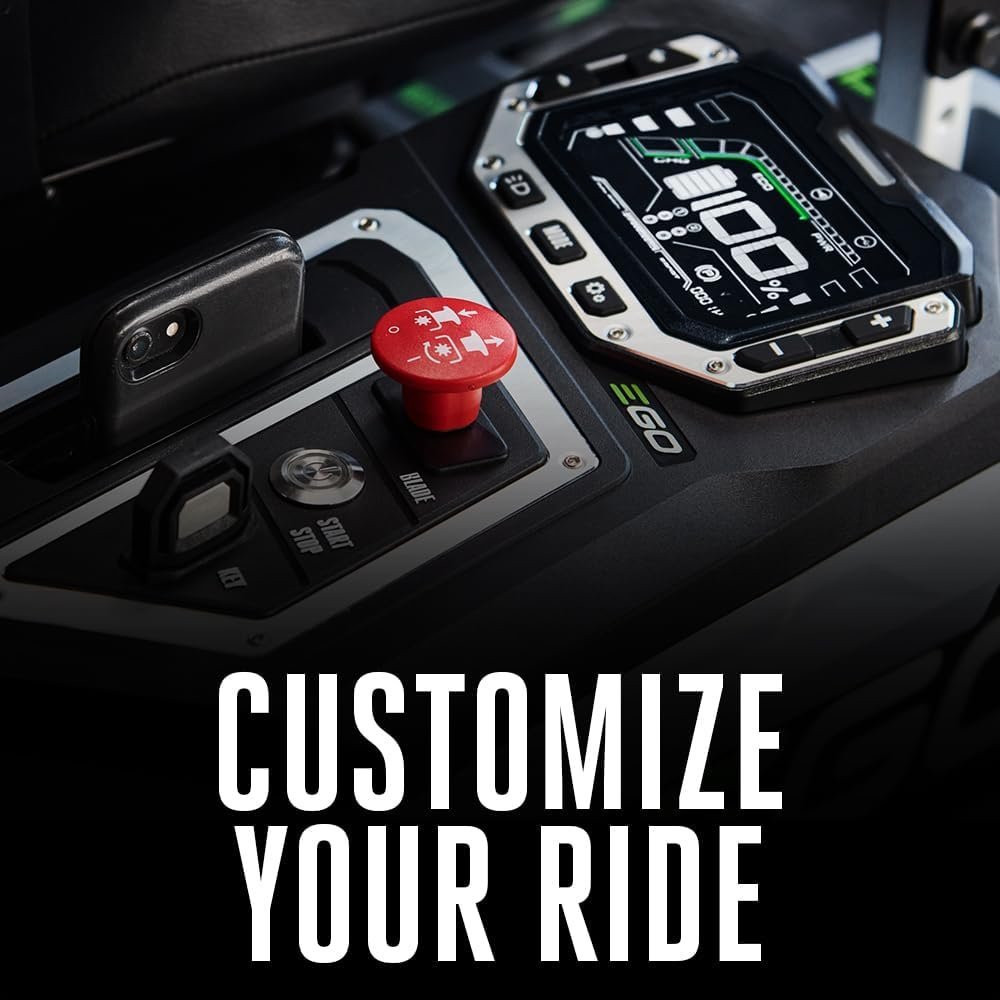 EGO Power+ Electric Riding Lawn Mower, 42″ Deck with Zero Turn Radius, Includes (4) 56V 10.0Ah Batteries and Charger – ZT4204L - Image 10