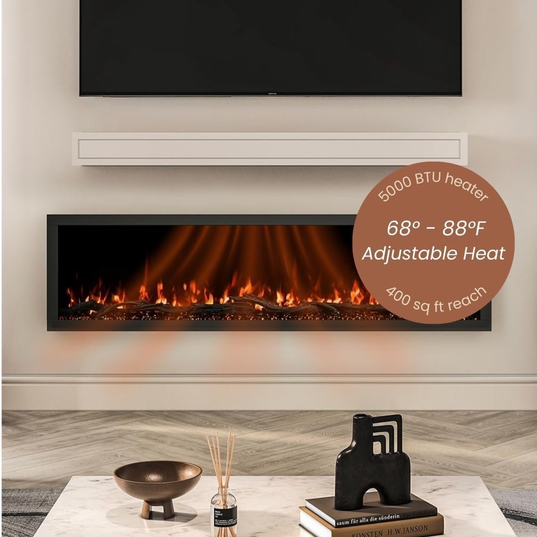 Modern Ember Highmark 60-Inch Smart Linear Electric Fireplace, WiFi & 10-Color Flames - Image 18