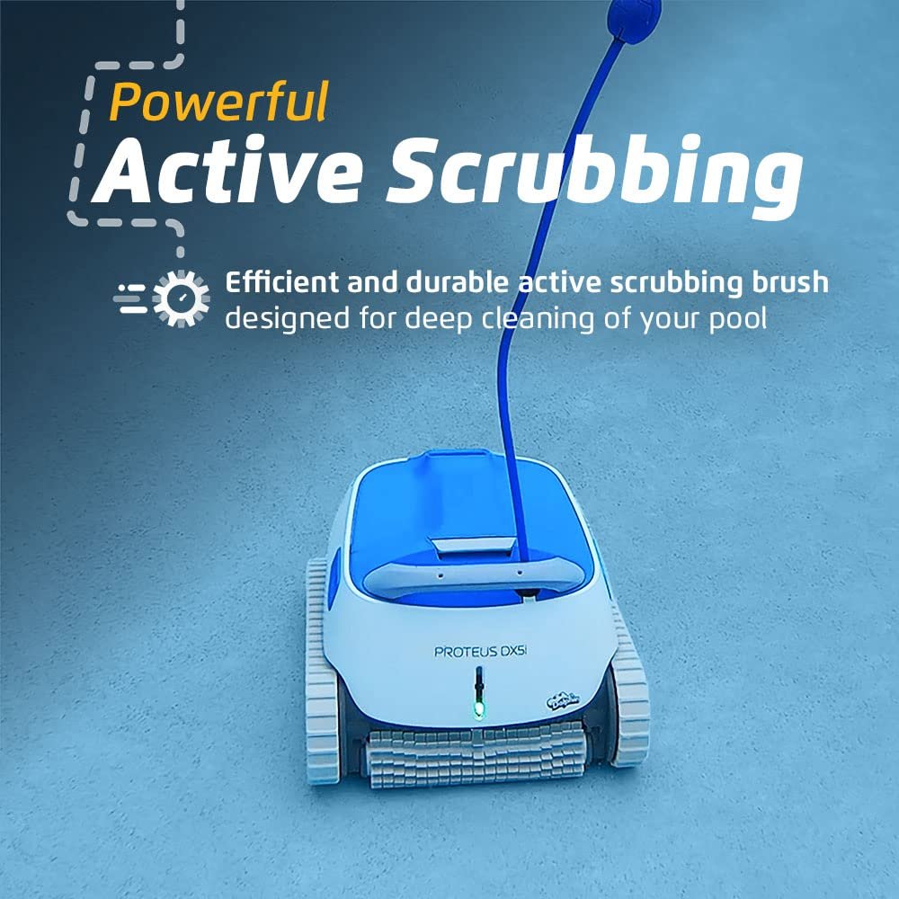Dolphin Proteus DX5i Wi-Fi Robotic Pool Cleaner with Waterline Scrubber – For Pools up to 50 ft - Image 6