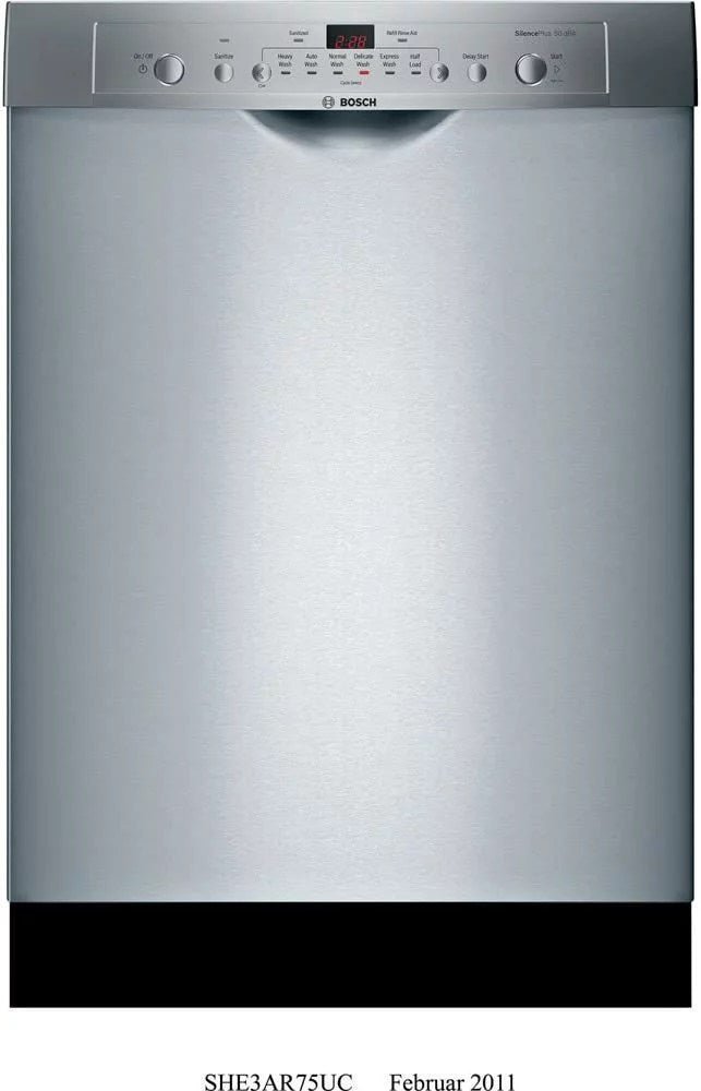 Bosch Ascenta 24″ SHE3AR75UC Built-In Dishwasher – Stainless Steel