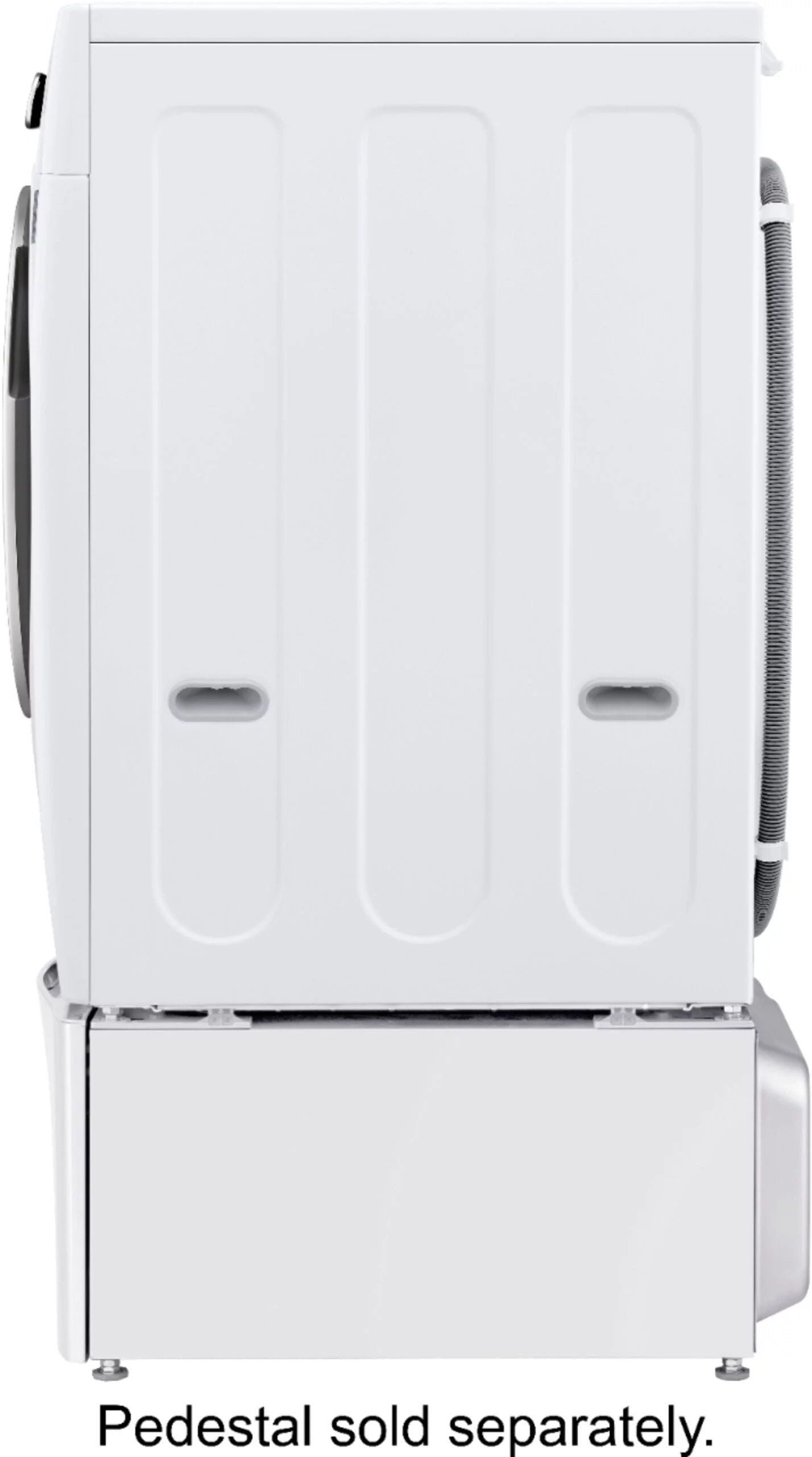 LG – 5.0 Cu. Ft. High-Efficiency Stackable Smart Front Load Washer with Steam and Built-In Intelligence – White - Image 3