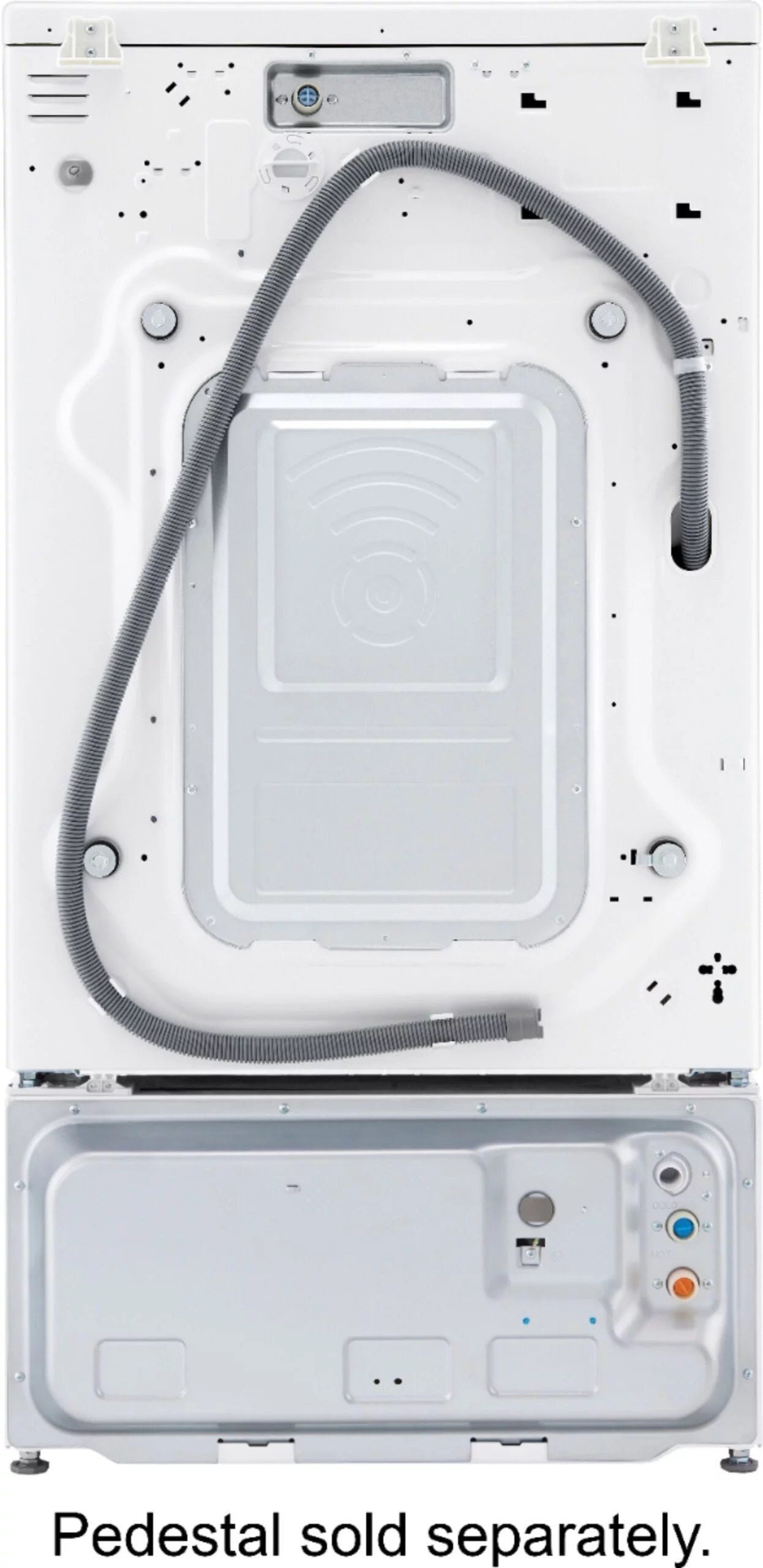 LG – 5.0 Cu. Ft. High-Efficiency Stackable Smart Front Load Washer with Steam and Built-In Intelligence – White - Image 2