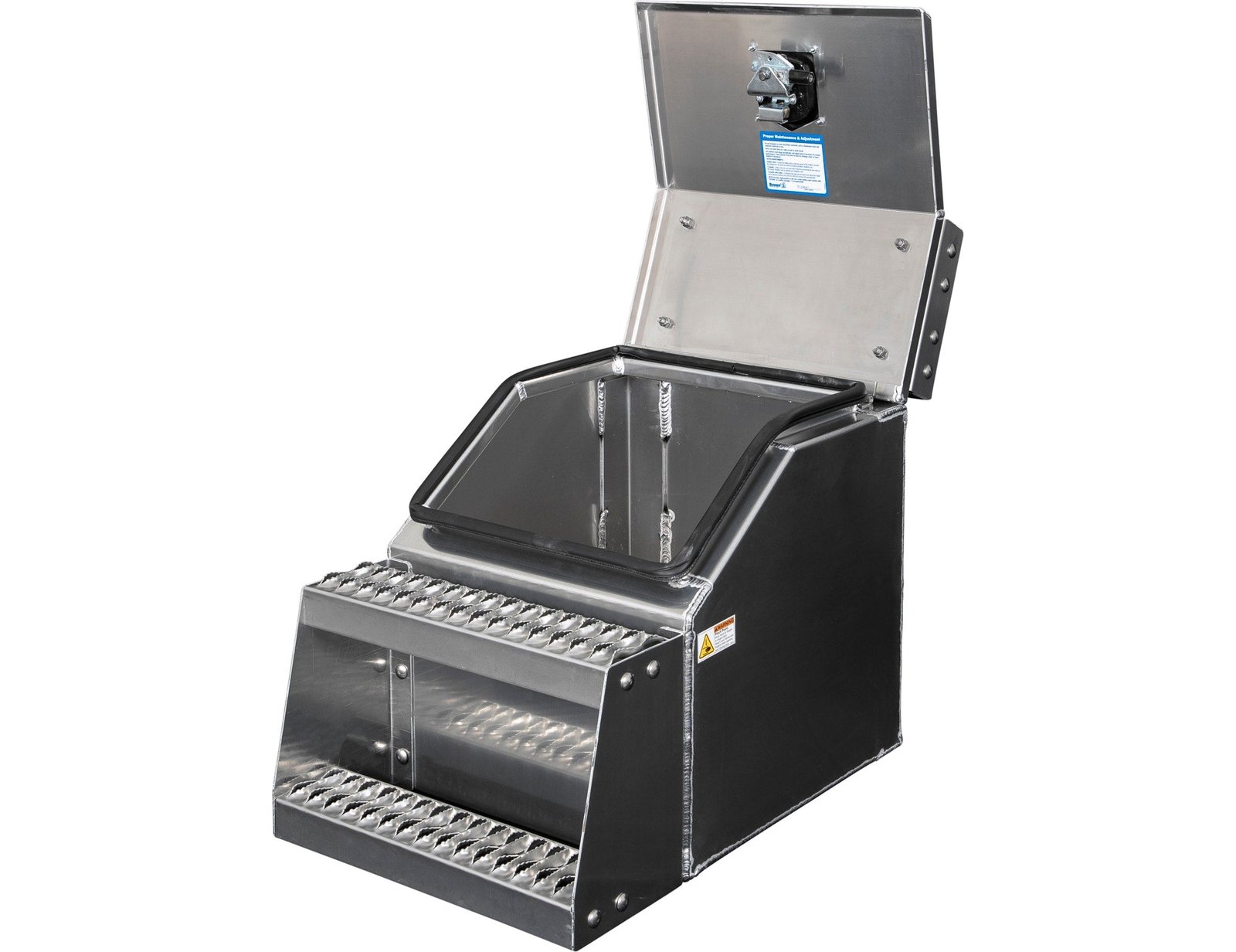 Buyers Products 28-in x 24-in x 18-in Smooth Aluminum Step Box Truck Tool Box 1705281 - Image 4
