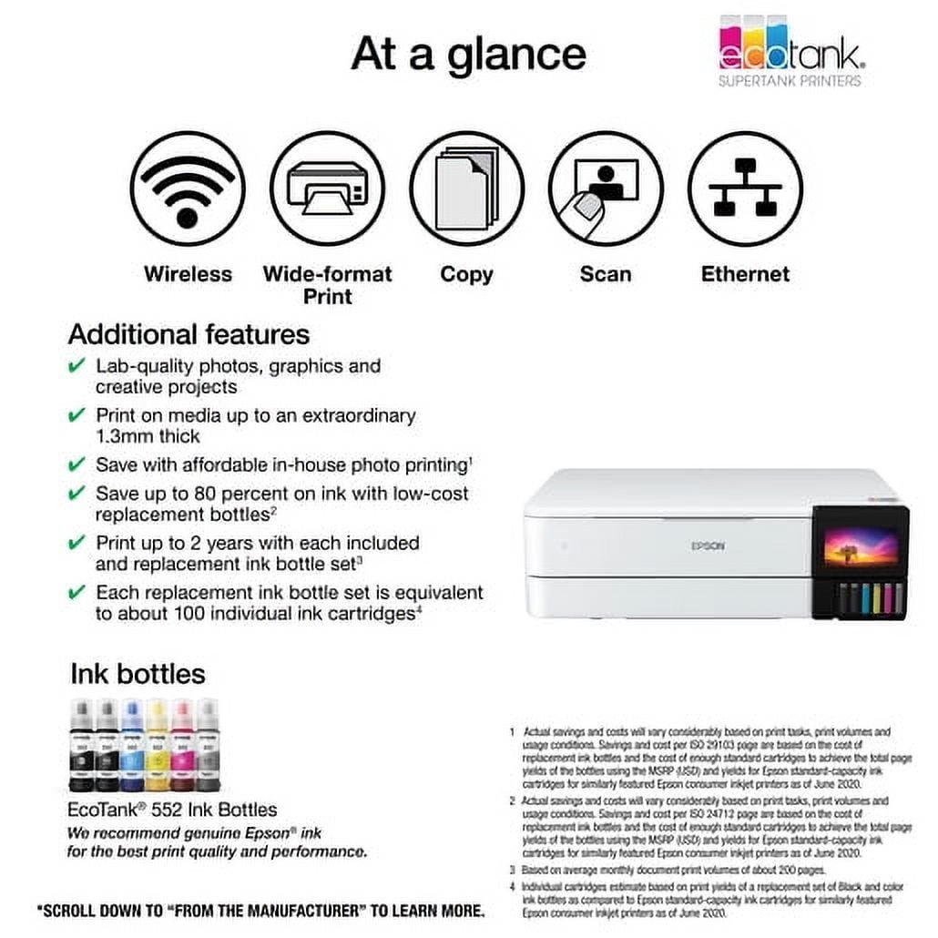Epson EcoTank Photo ET-8550 All-in-One Wide-format Supertank Printer - Image 4