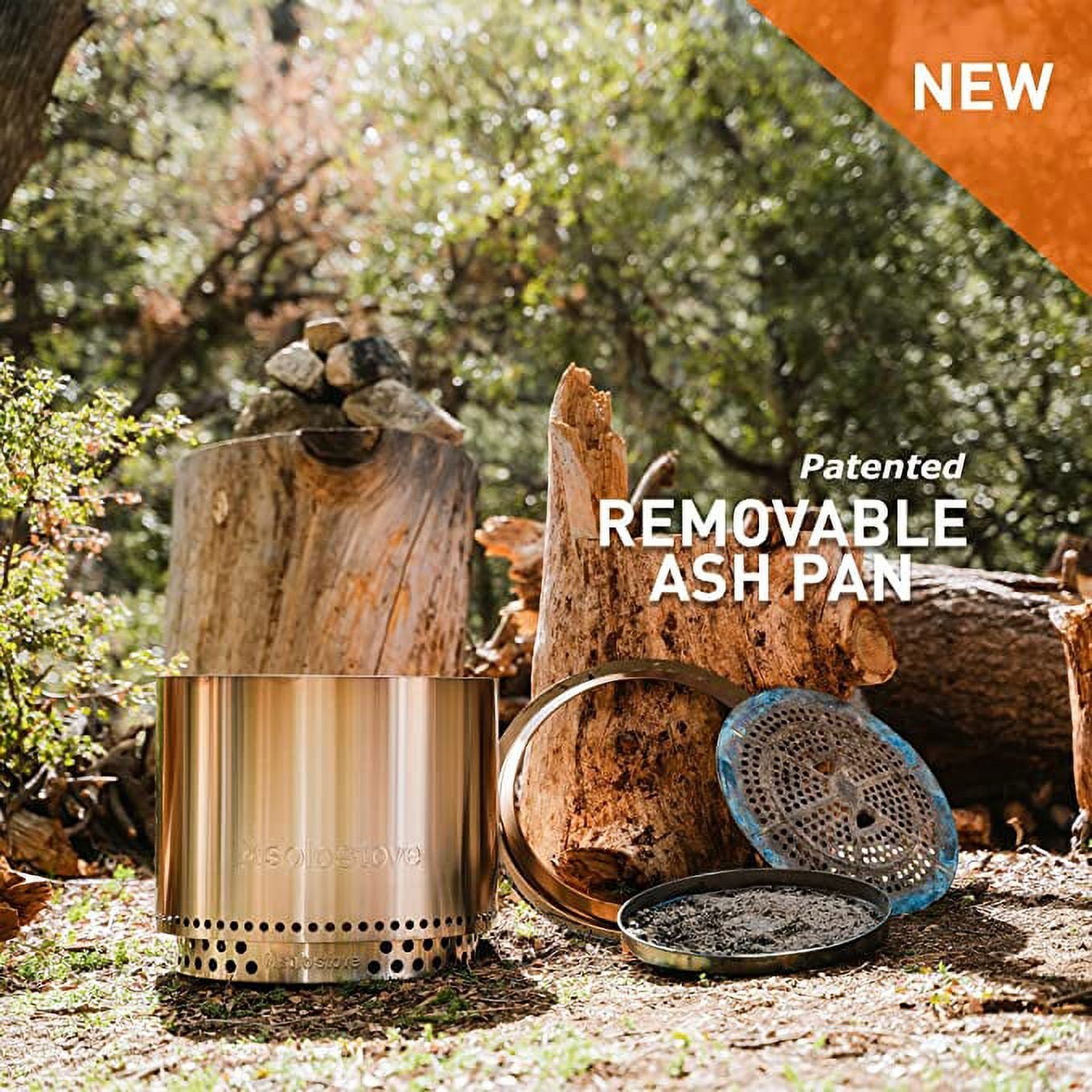 Solo Stove Bonfire Essential Bundle 2.0 | Incl. Smokeless Fire Pit, Stand, Lid, Camping Accessories, Portable for Wood Burning, Removable Ash Pan, Stainless Steel, H: 16.75in x Dia: 19.5in, 21.75lbs - Image 7
