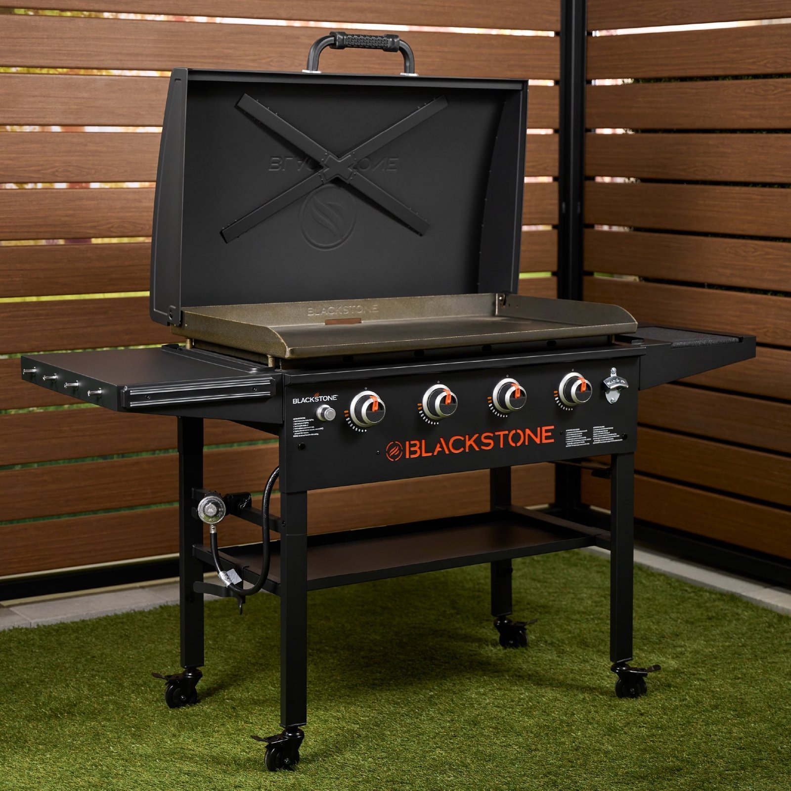 Blackstone Original Outdoor Griddle, 4-Burner 36″ Propane Flat Top Grill with Hood, Black - Image 2