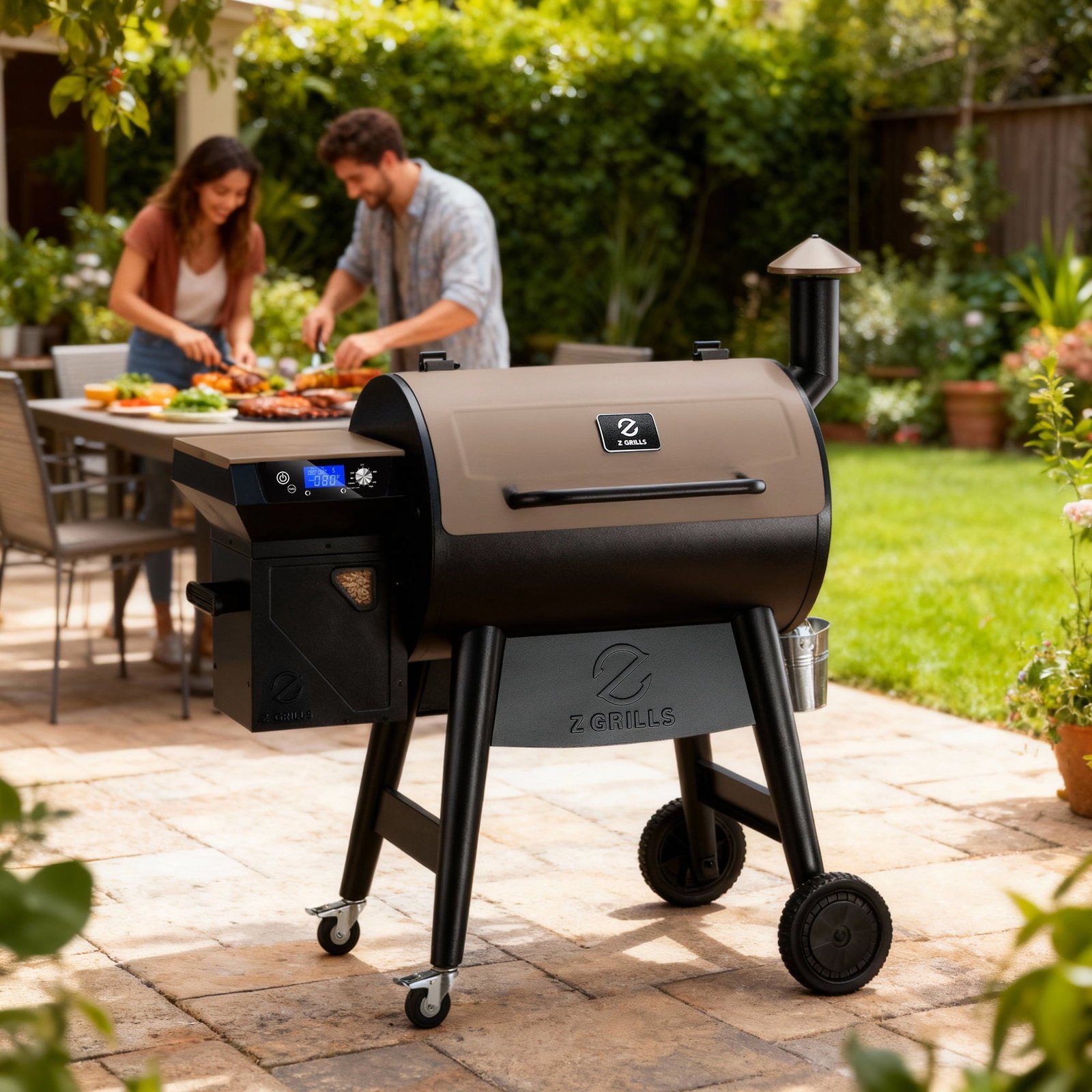 Z GRILLS Backyard Warrior 697 sq.in 8-in-1 Wood Pellet Grill Smoker with PID V3.0 Technology, LCD Screen, Meat Probes and Rain Cover - Image 12