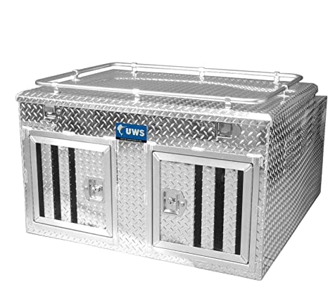 UWS Double-Door Dog Box w/ Full Enclosure & Storage – 48″x48″ – DB-4848N