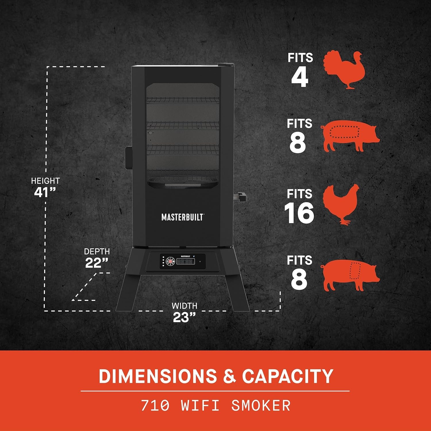 Masterbuilt 710 WiFi Digital Electric Smoker, 711 Sq. In, Vertical Design - Image 13