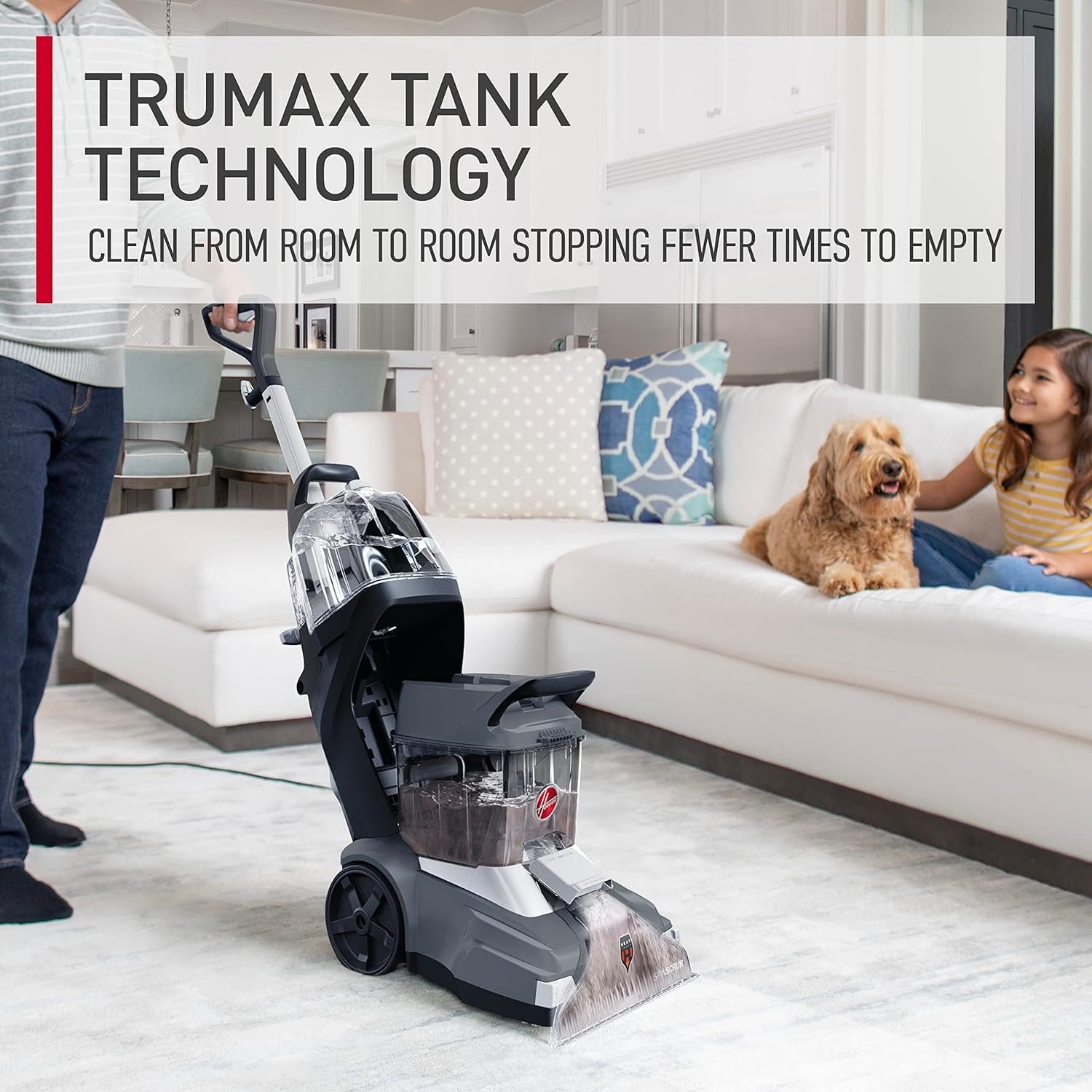 Hoover PowerScrub Deluxe Carpet Cleaner for Carpet & Upholstery with Tools - Image 5