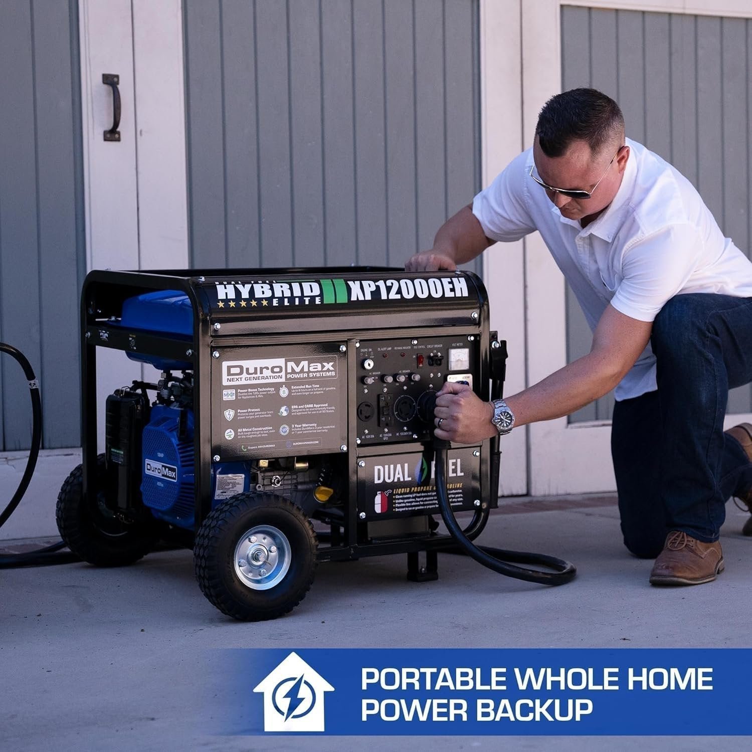 DuroMax XP13000EH Dual Fuel Portable Generator 13000 Watt Gas - Image 11