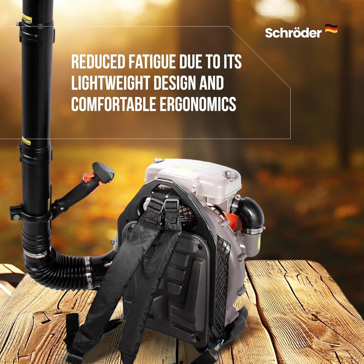Schröder SR-6400L Backpack Gas Leaf Blower, 3.7 HP Engine - Image 6