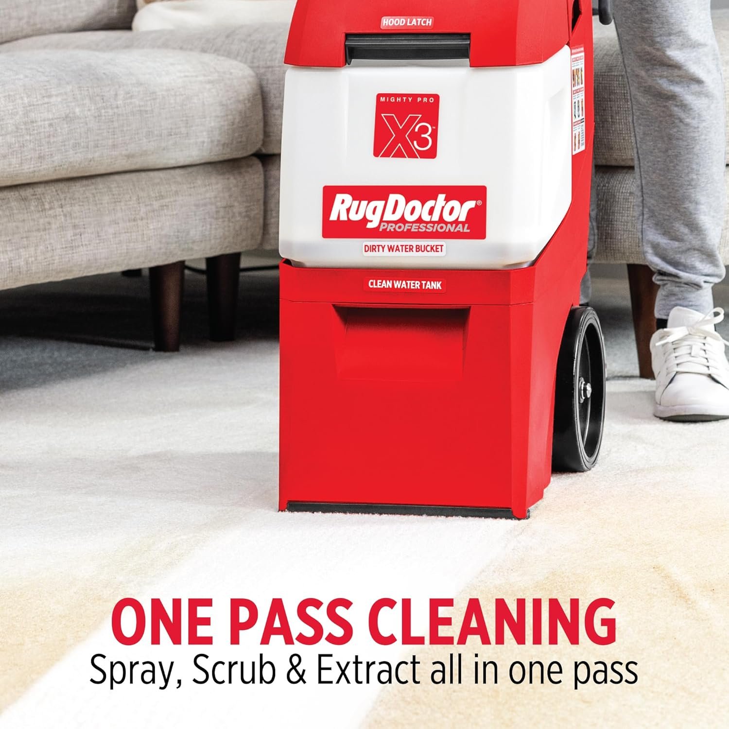 Rug Doctor X3 Commercial Carpet Cleaner Pet Pro Pack with Stain & Odor Removers - Image 4