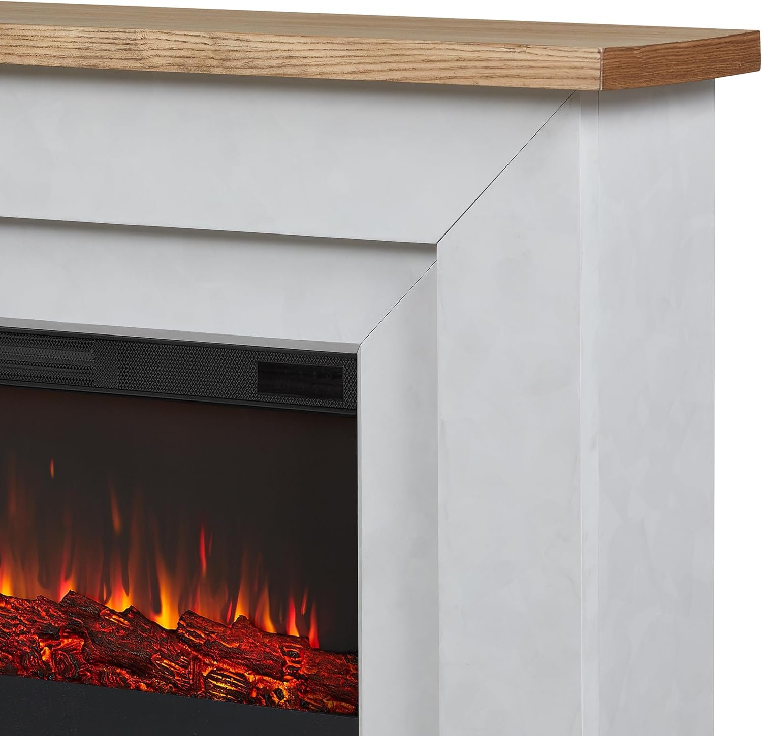 Real Flame Malie 68″ Electric Fireplace with Mantel & Remote Control - Image 6