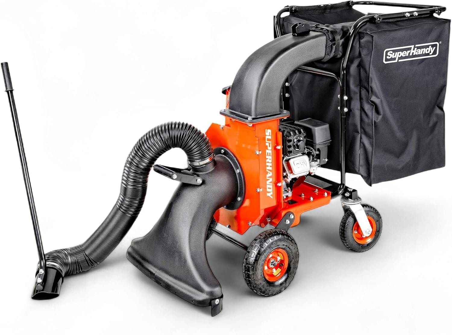 SuperHandy 7HP Gas Leaf Vacuum & Wood Chipper, 10:1 Mulch, 6-Bushel Bag