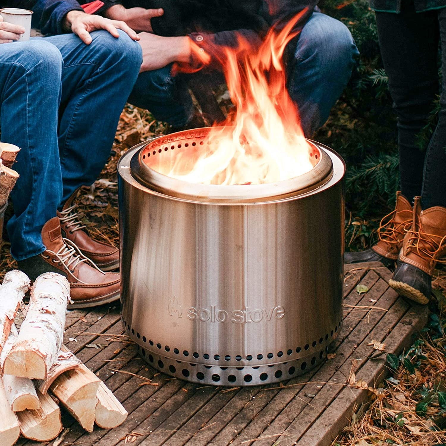 Solo Stove Bonfire Essential Bundle 2.0 | Incl. Smokeless Fire Pit, Stand, Lid, Camping Accessories, Portable for Wood Burning, Removable Ash Pan, Stainless Steel, H: 16.75in x Dia: 19.5in, 21.75lbs - Image 3