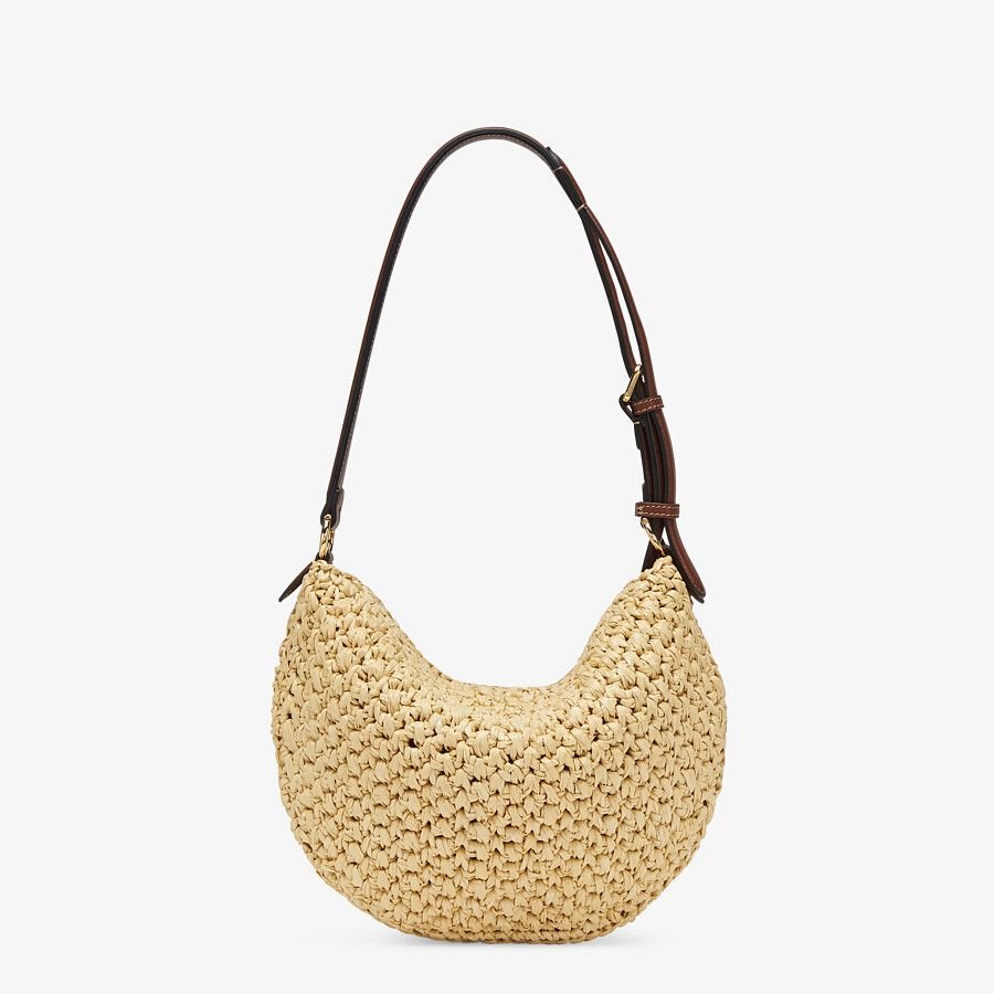 Fendi Small Croissant Woven Straw Bag - Image 3