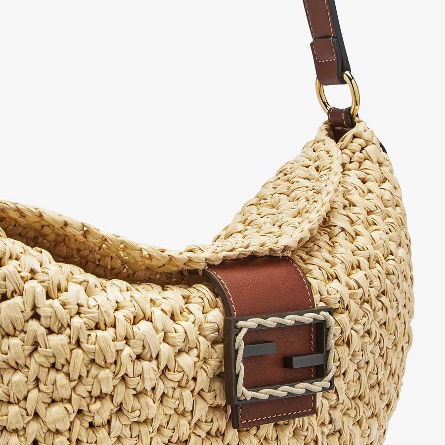 Fendi Small Croissant Woven Straw Bag - Image 5