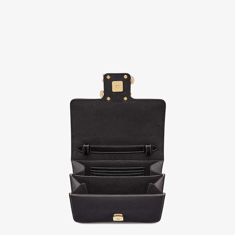 Fendi Karligraphy Black Leather Bag - Image 4