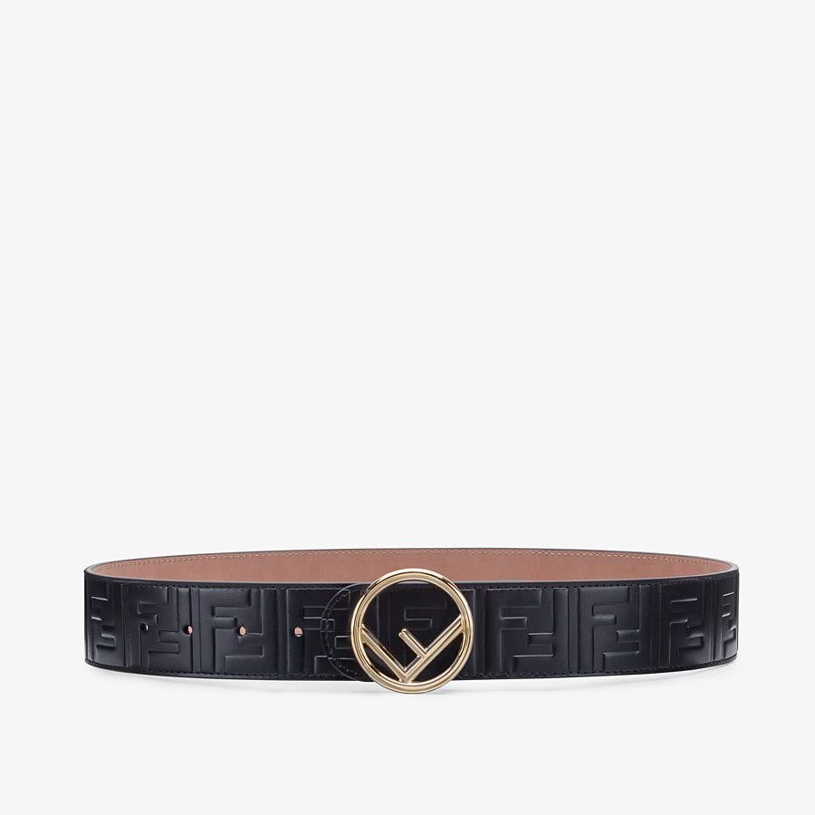 Fendi Black Leather Belt