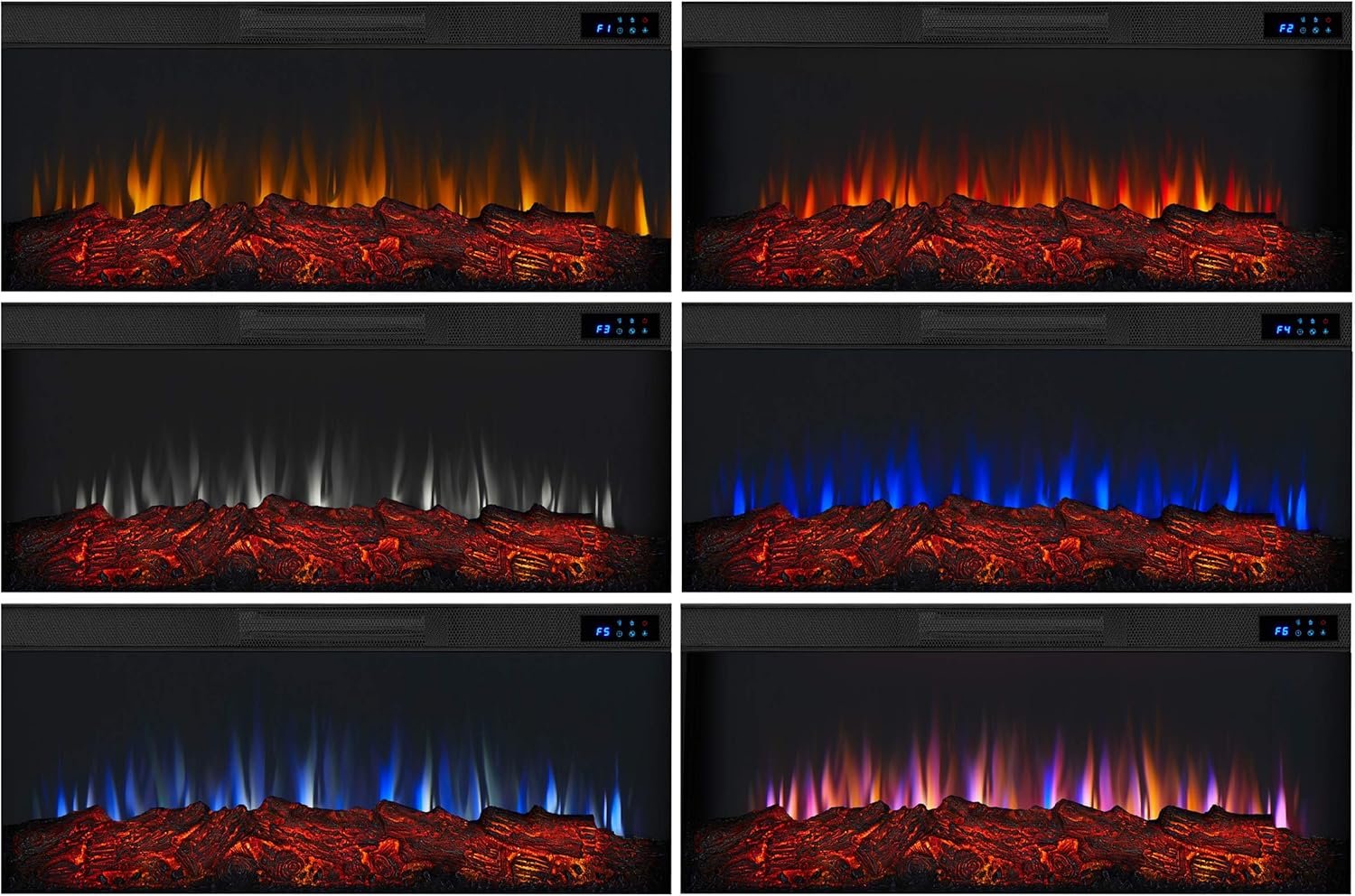 Real Flame Malie 68″ Electric Fireplace with Mantel & Remote Control - Image 9