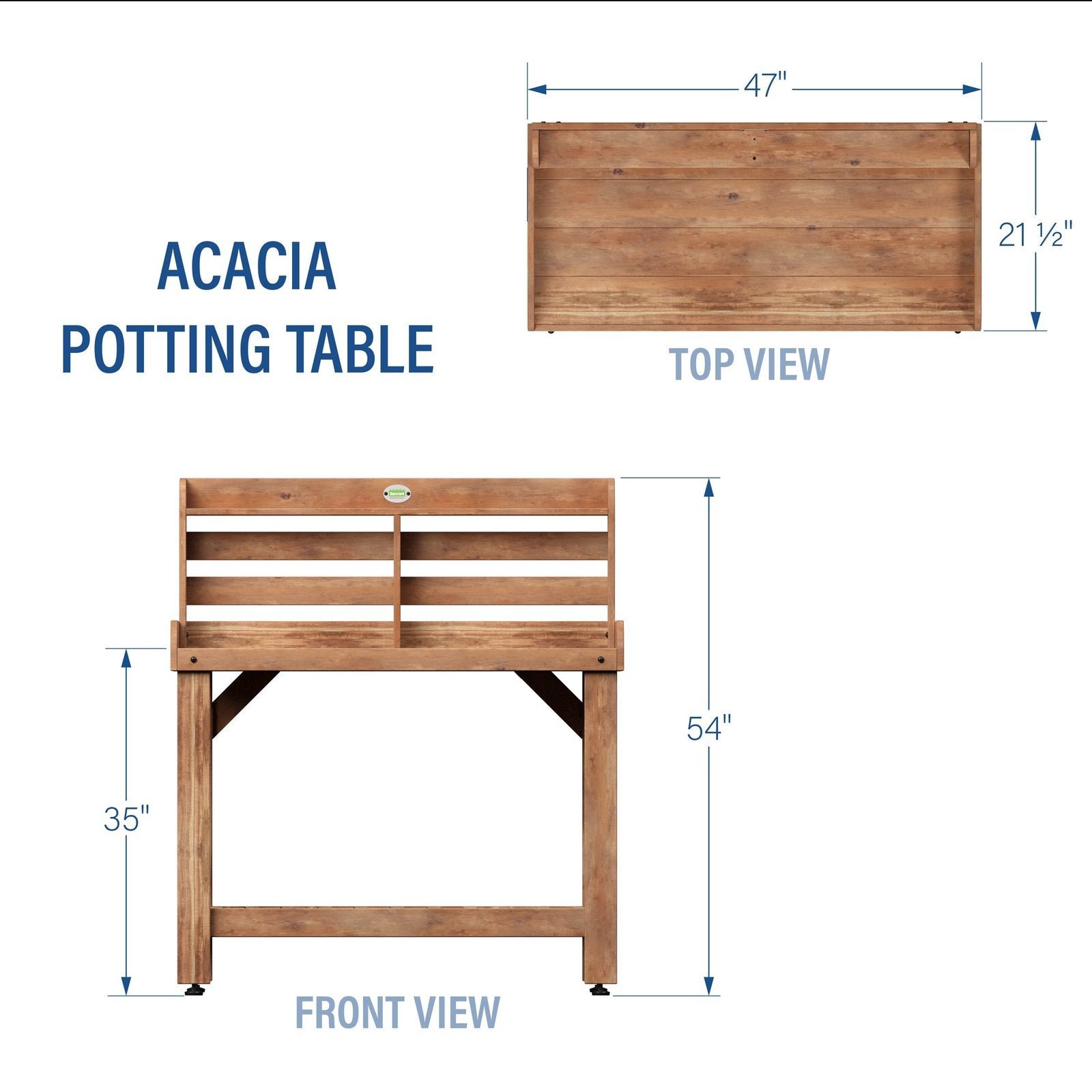 Potting Table/Bench/Serving Bar – Acacia Wood - Image 3