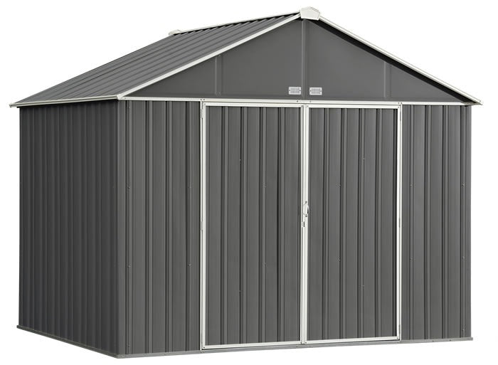 Arrow 10×8 Ezee Storage Shed Kit – Charcoal & Cream