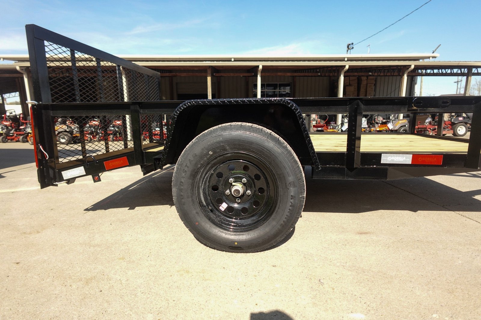 6′ 4″ x 10 Utility Trailer Dovetail Powder Coated With Gate 3,500lb Axle - Image 10